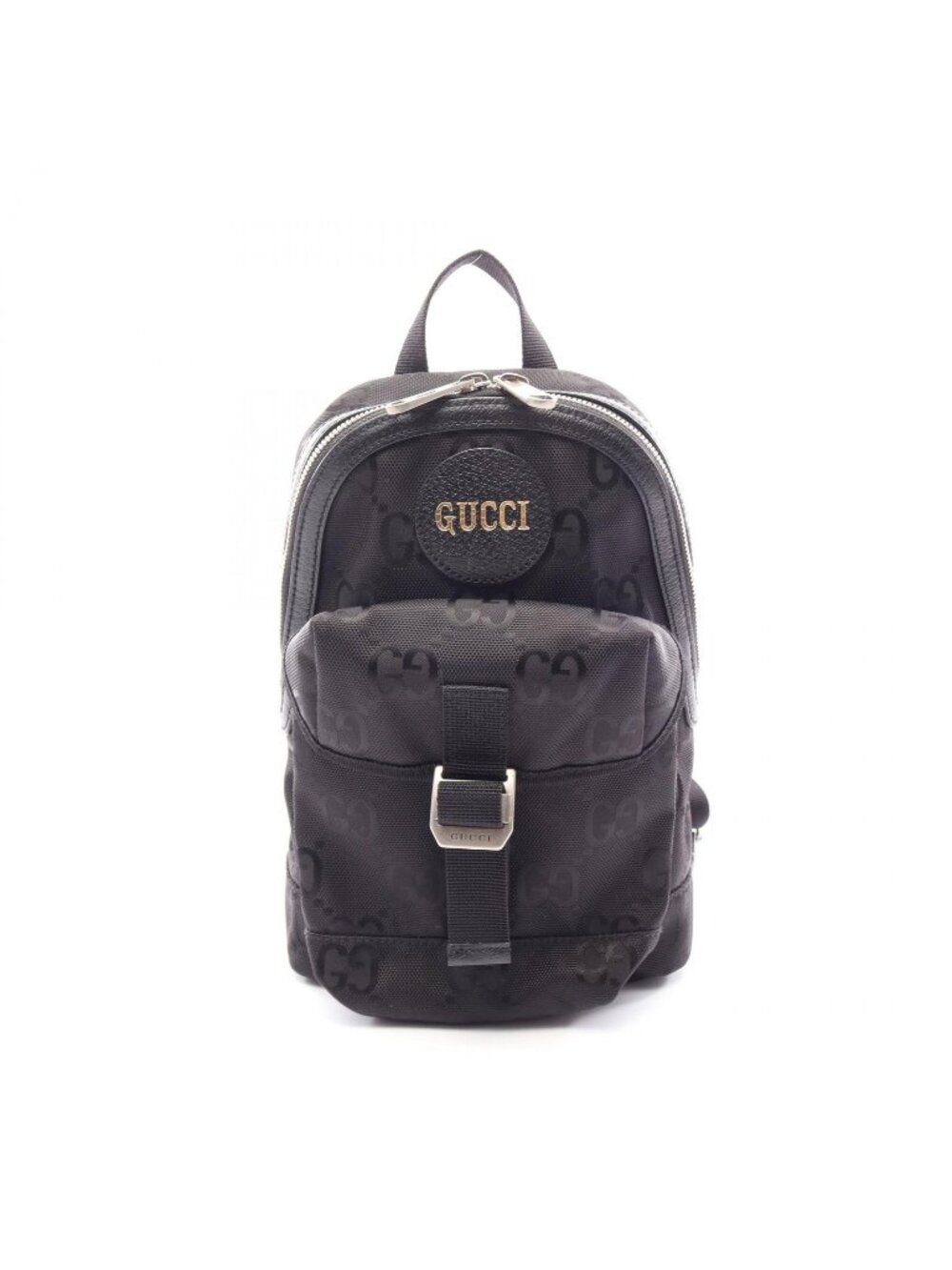 Gucci Waist Bag Off the Grid GG Pattern Black Leather Sling Backpack